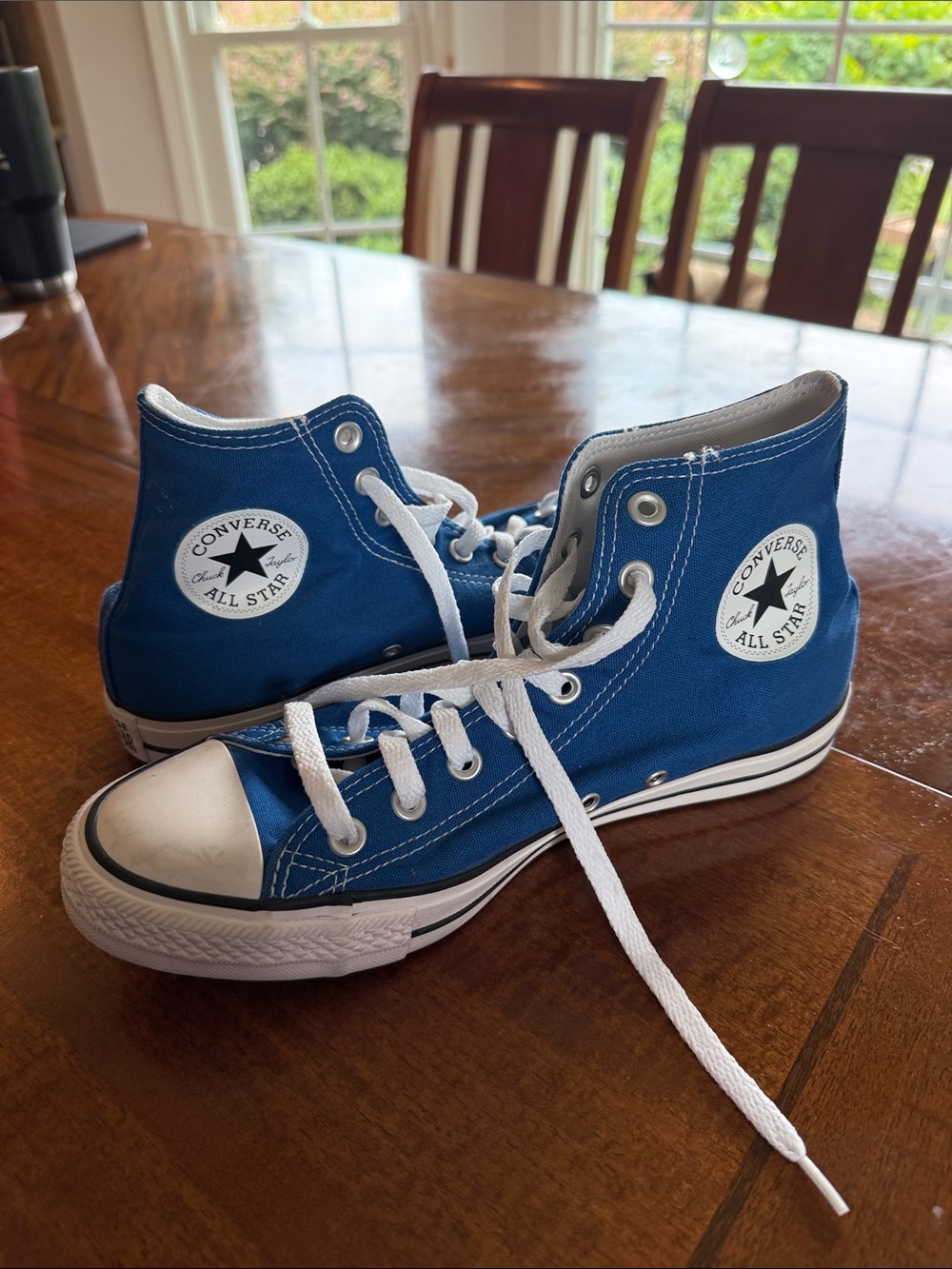 Men’s Converse  Blue High-Top Canvas Sneakers with White Accents